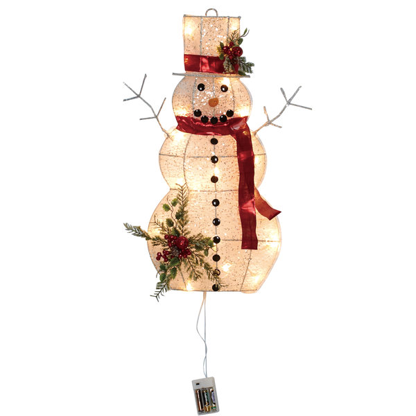The Holiday Aisle Led Light up Snowman Wall Decor & Reviews Wayfair